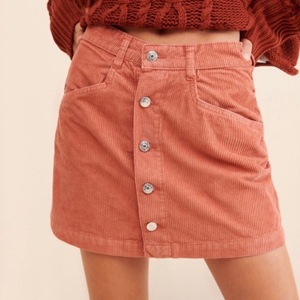 Free People Ray Corduroy Mini Skirt